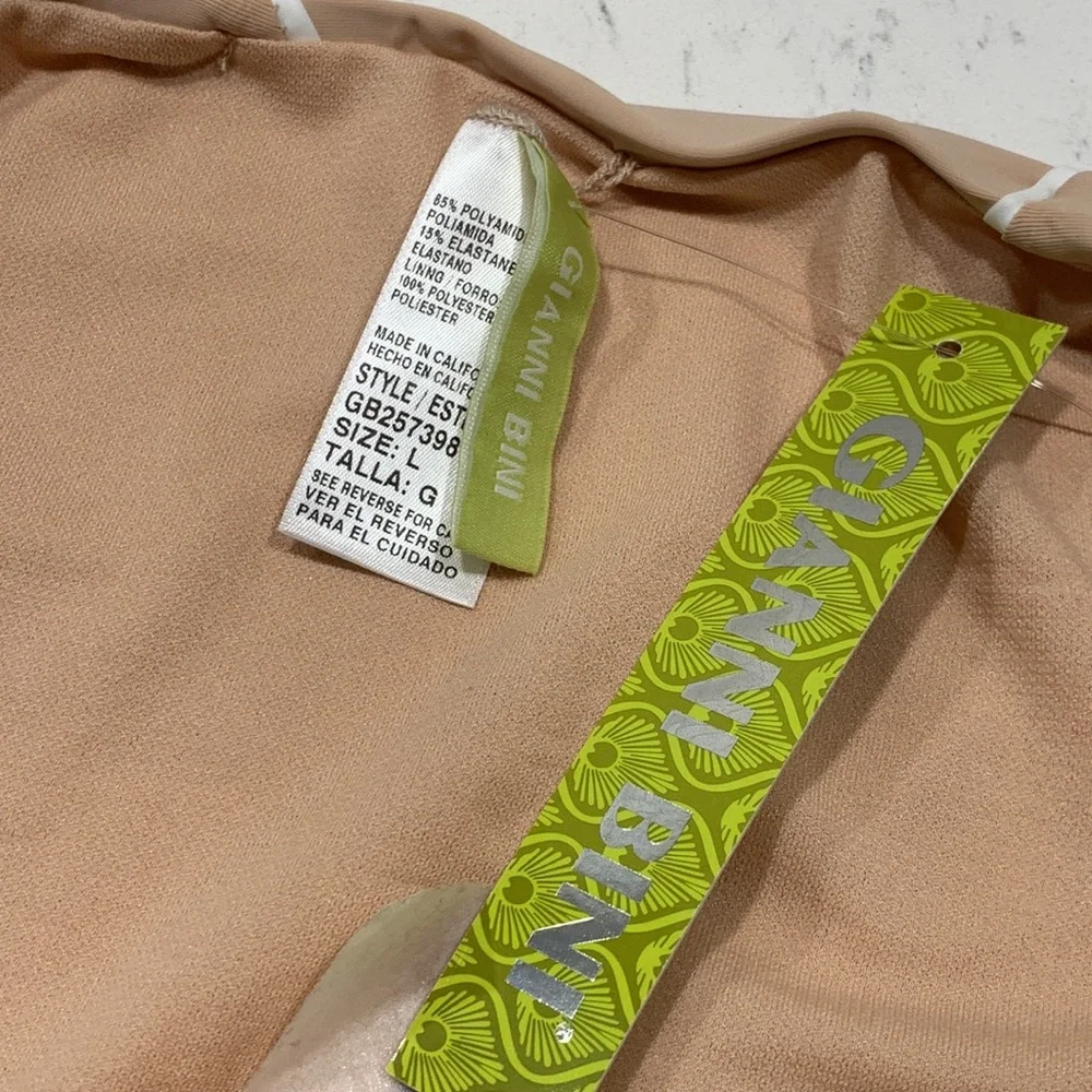 GIANNI BINI Nude Swim Bottoms Large